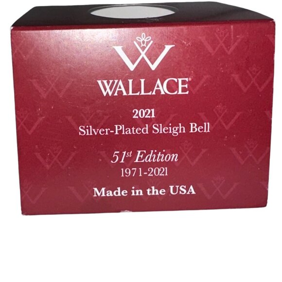New Open Wallace Silver Plated Sleigh Bell Ornament 2021 51st Edition Made USA - Picture 5 of 5